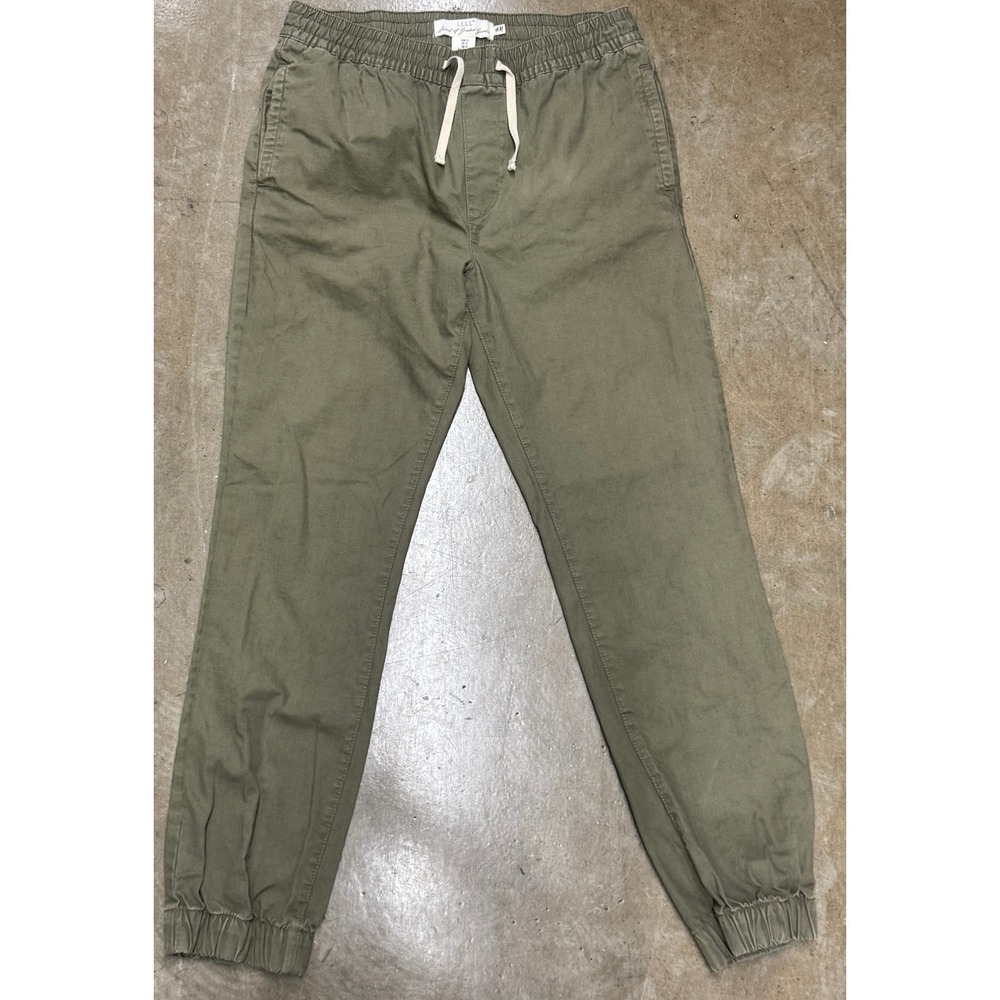 Size 31 - HM LOGG Mens Olive Green Jogger Pants Elastic Waist Drawstring Utility